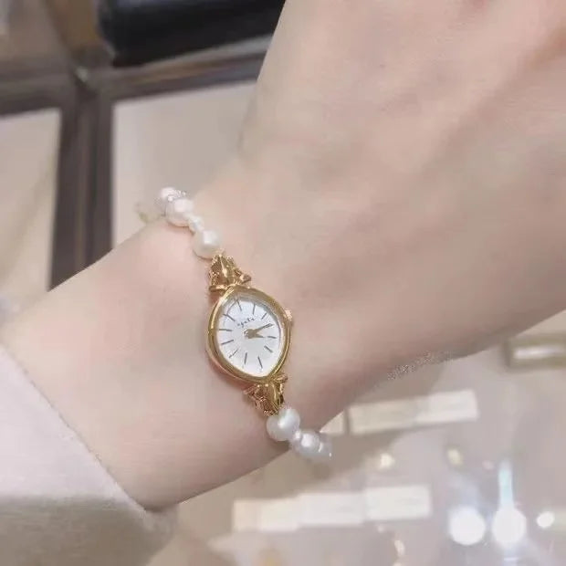 Luxury Pearl Bracelet Quartz Watch for Women