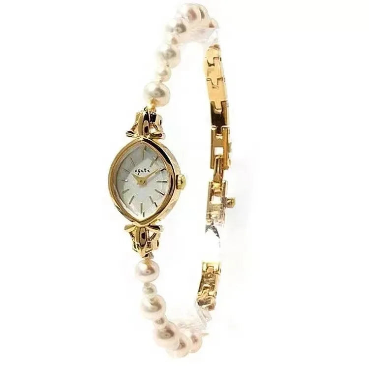 Luxury Pearl Bracelet Quartz Watch for Women