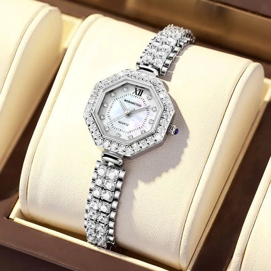 Luxury Crystal Ladies' Bracelet Watch – Elegant Quartz Design