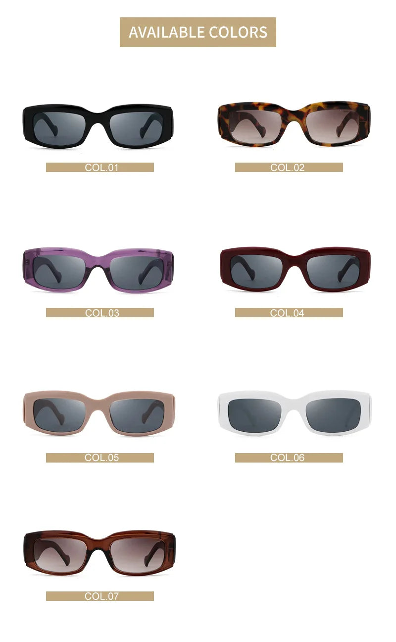 FEISHINI Retro Square Sunglasses UV400 - Unisex