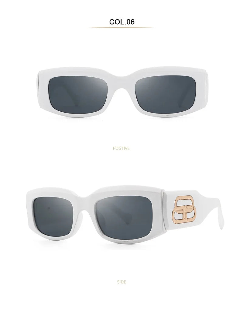 FEISHINI Retro Square Sunglasses UV400 - Unisex