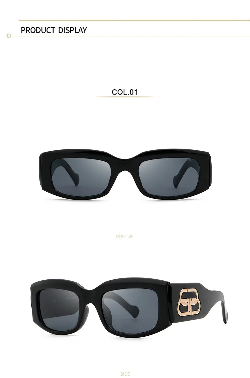 FEISHINI Retro Square Sunglasses UV400 - Unisex