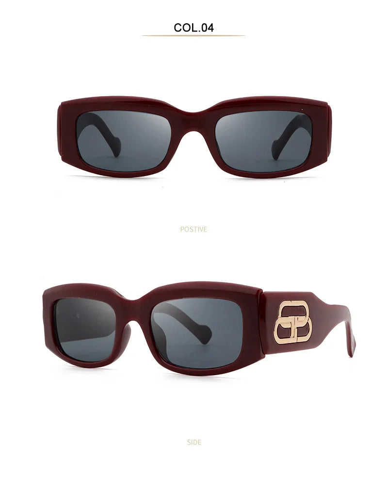 FEISHINI Retro Square Sunglasses UV400 - Unisex