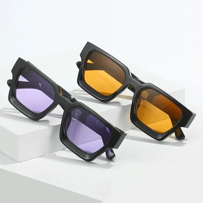 Retro Square Sunglasses - Unisex Vintage UV400 Shades